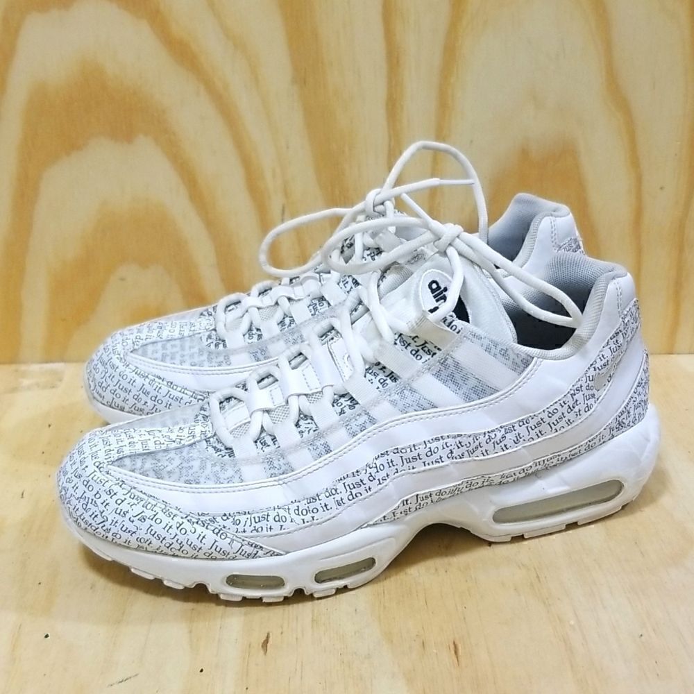 Nike Air Max 95 SE Just Do It White Black Mens Size 12